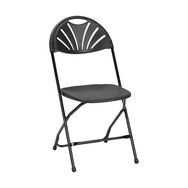 Cosco Home And Office Products Chair, Folding, 300 lb. Weight Capacity, Black, 8PK - CSC60542BLK8E