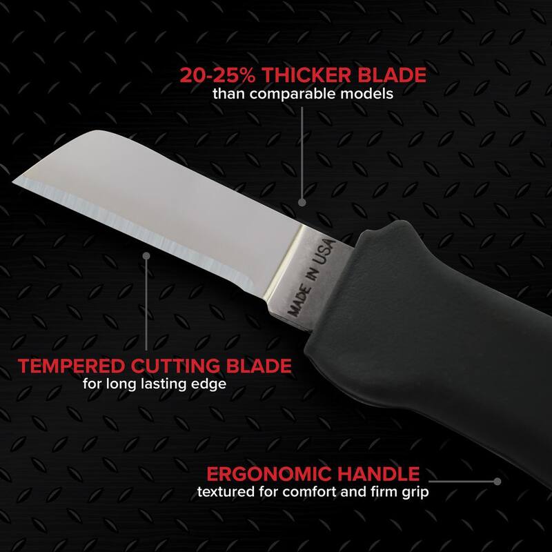 Jameson Cable Splicers Knife, 6-1/4 in. with 1-1/2 in. blade, Ergonomic Handle - 32-24E