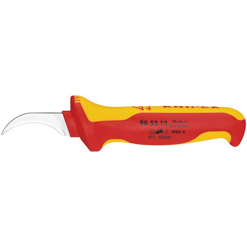 KNIPEX 7-1/4 in. Dismantling Knife with 1,000-Volt Insulated Handles - 98 53 13