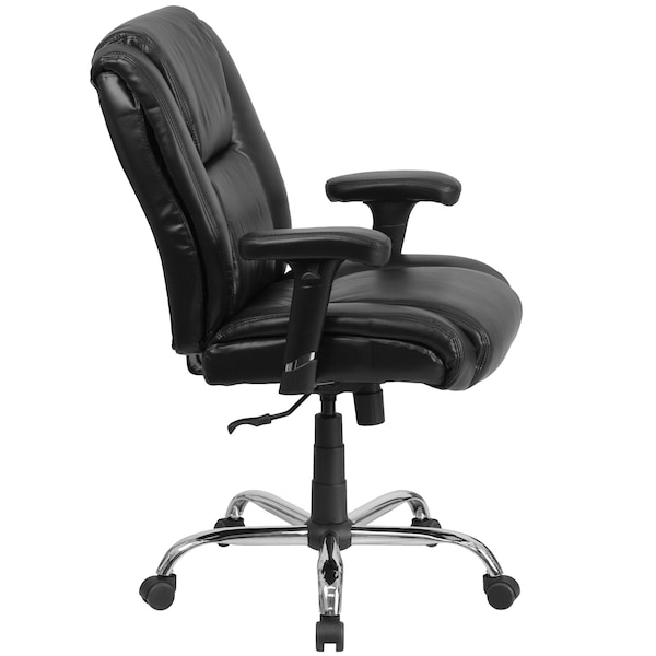 Flash Furniture Hercules Task Office Chair, Black Back, 29-1/4 in W 30" L 44" H, Adjustable Padded - GO-2132-LEA-GG