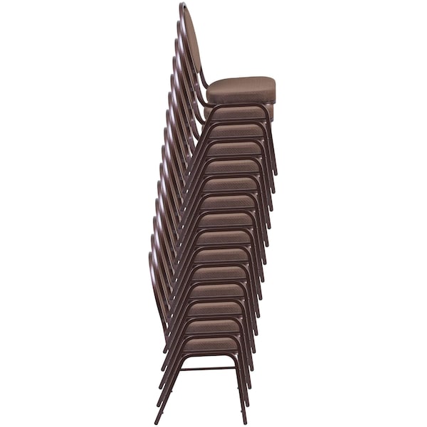 Flash Furniture Hercules Banquet Chair, Brown Back, 17-1/2 in W 21" L 37-3/4" H, Fabric Seat - FD-C04-COPPER-008-T-02-GG