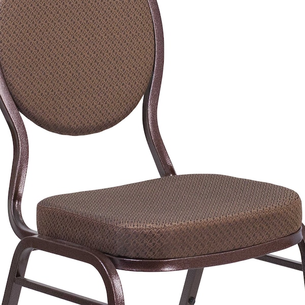 Flash Furniture Hercules Banquet Chair, Brown Back, 17-1/2 in W 21" L 37-3/4" H, Fabric Seat - FD-C04-COPPER-008-T-02-GG