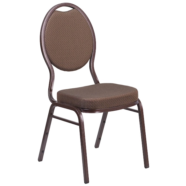 Flash Furniture Hercules Banquet Chair, Brown Back, 17-1/2 in W 21" L 37-3/4" H, Fabric Seat - FD-C04-COPPER-008-T-02-GG