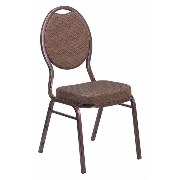 Flash Furniture Hercules Banquet Chair, Brown Back, 17-1/2 in W 21" L 37-3/4" H, Fabric Seat - FD-C04-COPPER-008-T-02-GG