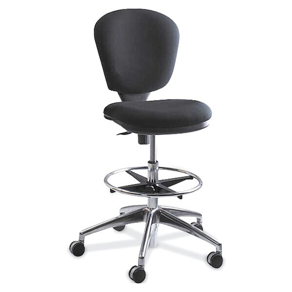 Safco Drafting Chair Extended Height Chair, Black, 23" to 33" Height, Acrylic, Black - 3442BL