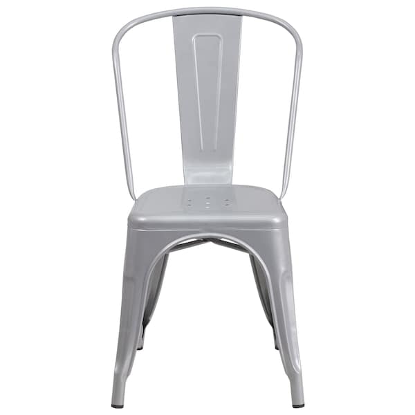 Flash Furniture Contemporary Chair, 18 in W 20" L 33" H - CH-31230-SIL-GG