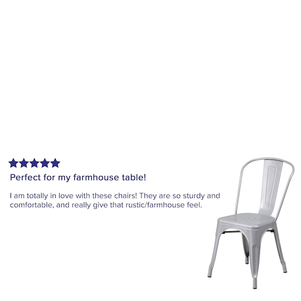 Flash Furniture Contemporary Chair, 18 in W 20" L 33" H - CH-31230-SIL-GG