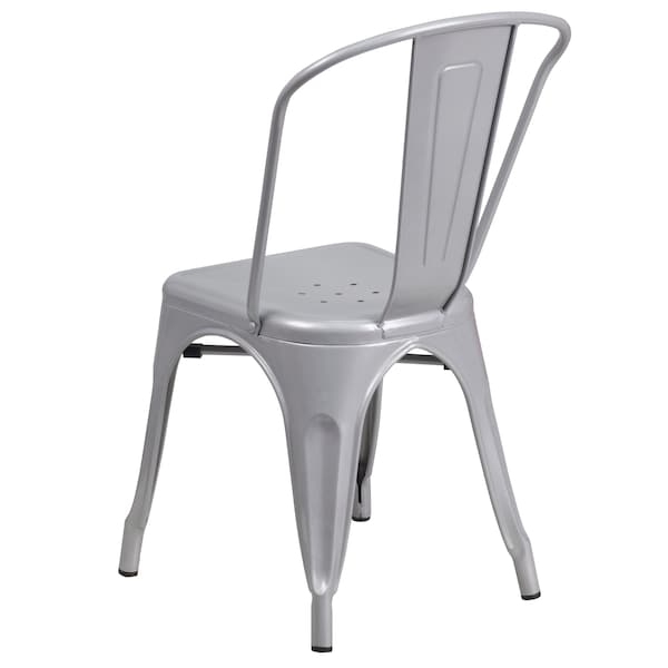 Flash Furniture Contemporary Chair, 18 in W 20" L 33" H - CH-31230-SIL-GG