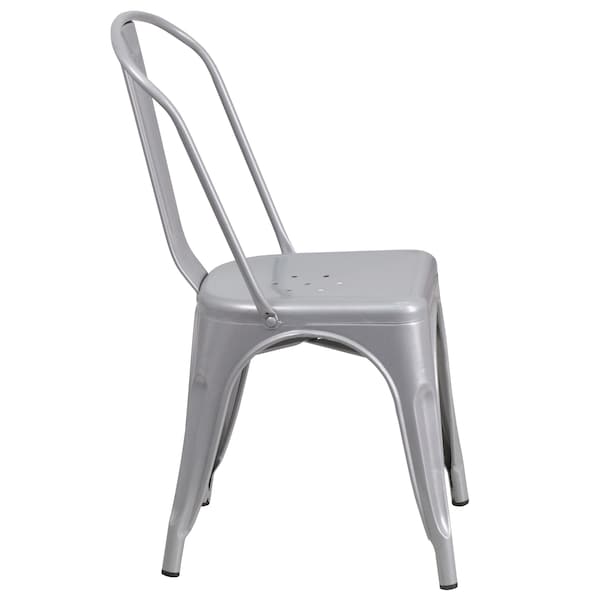 Flash Furniture Contemporary Chair, 18 in W 20" L 33" H - CH-31230-SIL-GG