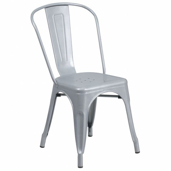Flash Furniture Contemporary Chair, 18 in W 20" L 33" H - CH-31230-SIL-GG