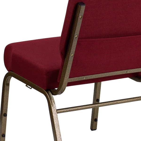 Flash Furniture Hercules Church Chair, 21-1/4 in W 25" L 33" H, Fabric Seat - FD-CH0221-4-GV-3169-GG