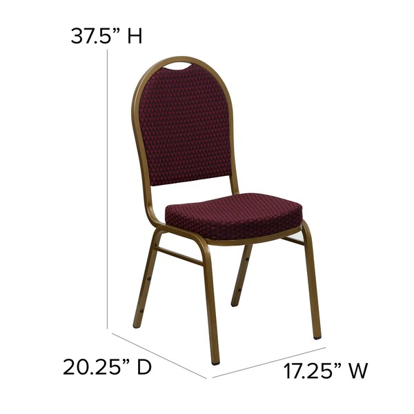 Flash Furniture Hercules Banquet Chair, 17-1/4 in W 20-1/4" L 37-1/2" H, Fixed, Fabric Seat - FD-C03-ALLGOLD-EFE1679-GG
