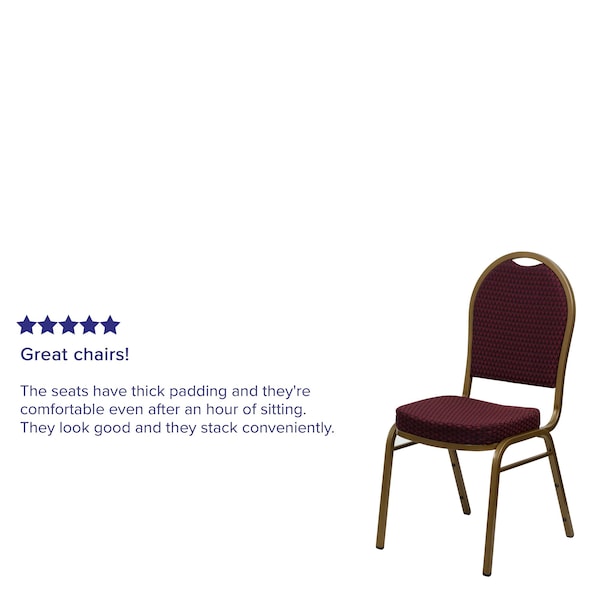 Flash Furniture Hercules Banquet Chair, 17-1/4 in W 20-1/4" L 37-1/2" H, Fixed, Fabric Seat - FD-C03-ALLGOLD-EFE1679-GG