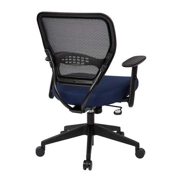 Office Star Desk Chair Desk Chair, Adjustable Arms, 19" to 23" Height, Fabric, Blue - 55-7N17-225