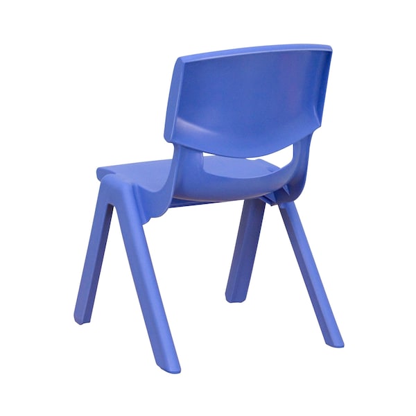 Flash Furniture Blue Plastic Stackable School Chair with 10.5" Seat Height - 10-YU-YCX-003-BLUE-GG