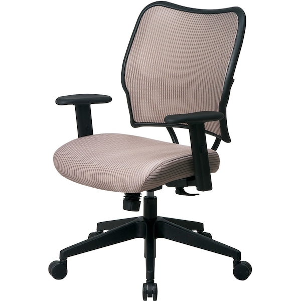 Office Star Desk Chair Desk Chair, Adjustable Arms, 19-3/4" to 23-3/4" Height, Fabric, Brown - 13-V88N1WA