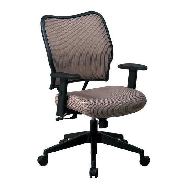 Office Star Desk Chair Desk Chair, Adjustable Arms, 19-3/4" to 23-3/4" Height, Fabric, Brown - 13-V88N1WA