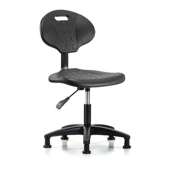Blue Ridge Ergonomics Desk Chair Erie Desk Chair, Glides, No Arms, 17" to 22" Height, Black; Blue - BR-TPDHCH-RG-A0-RG