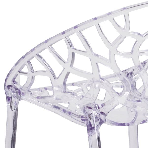 Flash Furniture Specter Series Transparent Stacking Side Chair - FH-156-APC-GG