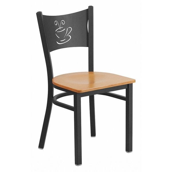 Flash Furniture Hercules Restaurant Chair, 17-1/4 in W 20" L 33-1/4" H - XU-DG-60099-COF-NATW-GG