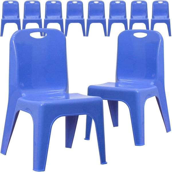 Flash Furniture Blue Plastic Stack Chair - 10-YU-YCX-011-BLUE-GG
