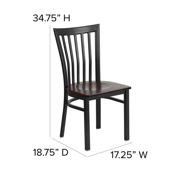 Flash Furniture Hercules Restaurant Chair, 17-1/4 in W 18-3/4" L 34-3/4" H - XU-DG6Q4BSCH-WALW-GG