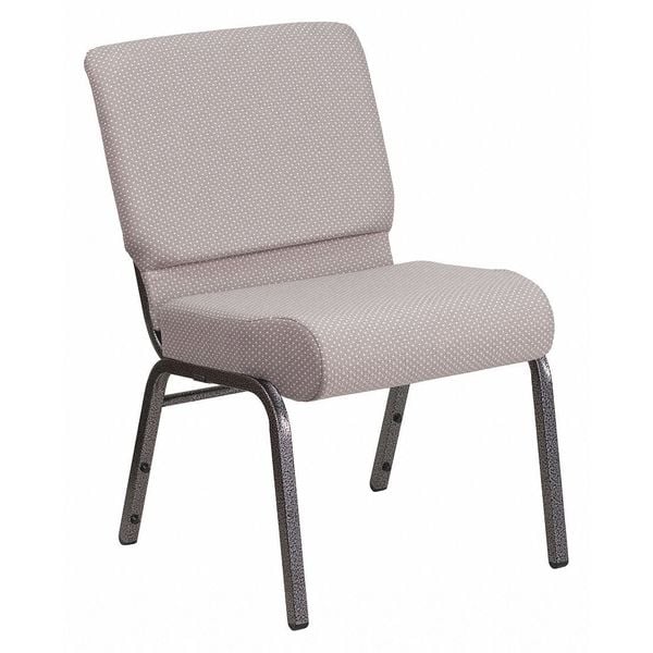 Flash Furniture Hercules Church Chair, Gray Back, 21-1/4 in W 25" L 33" H, Fabric Seat - FD-CH0221-4-SV-GYDOT-GG