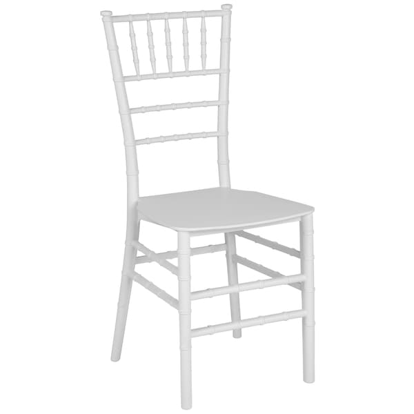 Flash Furniture Hercules Chiavari Chair, White Back, 15 in W 18-3/4" L 35" H - LE-WHITE-M-GG