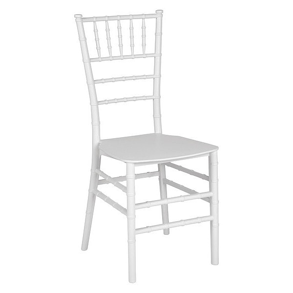 Flash Furniture Hercules Chiavari Chair, White Back, 15 in W 18-3/4" L 35" H - LE-WHITE-M-GG