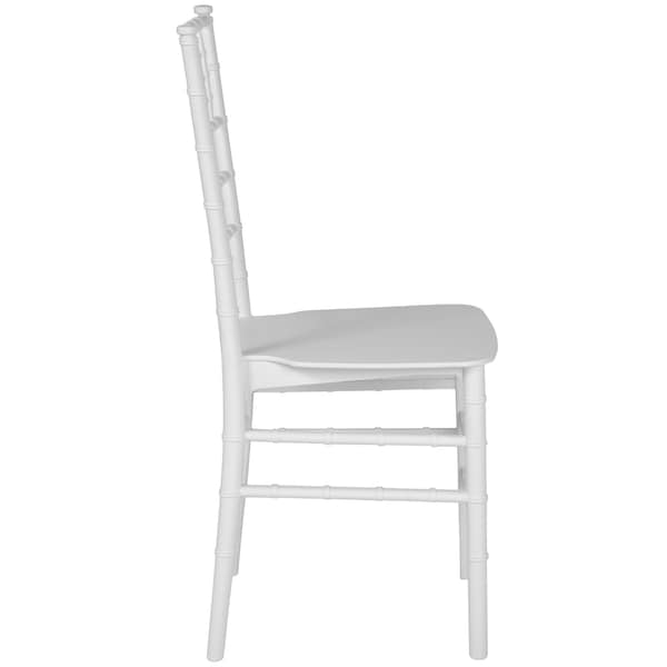 Flash Furniture Hercules Chiavari Chair, White Back, 15 in W 18-3/4" L 35" H - LE-WHITE-M-GG