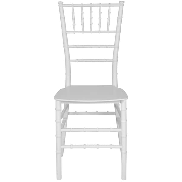 Flash Furniture Hercules Chiavari Chair, White Back, 15 in W 18-3/4" L 35" H - LE-WHITE-M-GG
