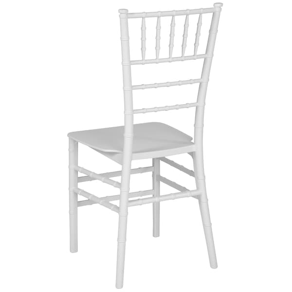 Flash Furniture Hercules Chiavari Chair, White Back, 15 in W 18-3/4" L 35" H - LE-WHITE-M-GG