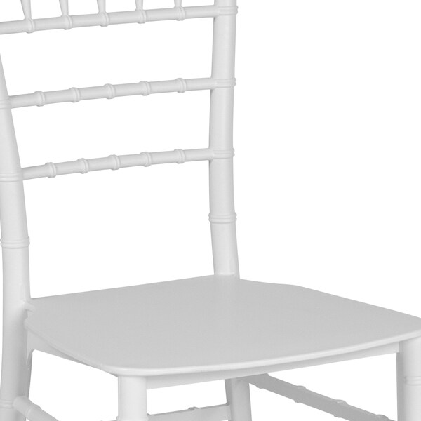 Flash Furniture Hercules Chiavari Chair, White Back, 15 in W 18-3/4" L 35" H - LE-WHITE-M-GG