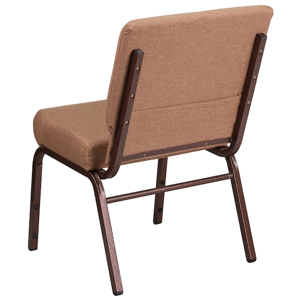 Flash Furniture Hercules Church Chair, 21-1/4 in W 25" L 33" H, Fabric Seat - FD-CH0221-4-CV-BN-GG