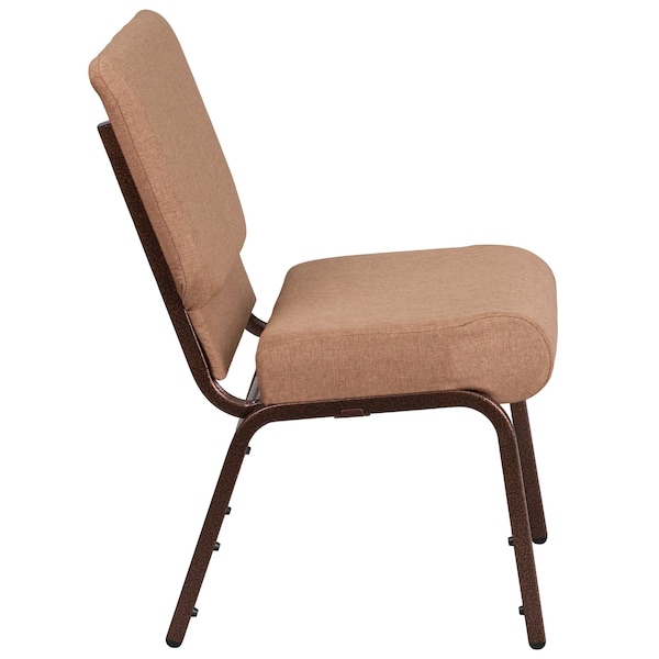 Flash Furniture Hercules Church Chair, 21-1/4 in W 25" L 33" H, Fabric Seat - FD-CH0221-4-CV-BN-GG