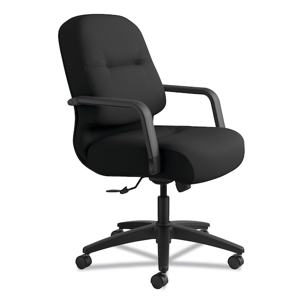 Hon Pillow-Soft 2090 Managerial Mid-Back Swivel/Tilt Chair, Black Fabric - H2092.H.CU10.T