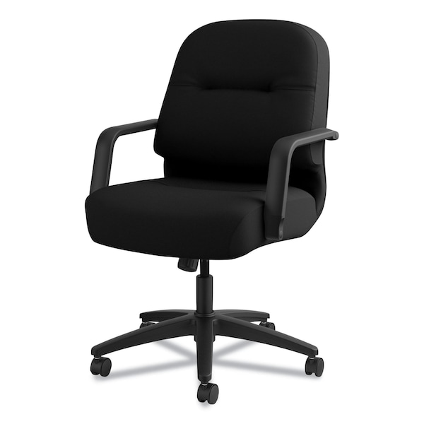 Hon Pillow-Soft 2090 Managerial Mid-Back Swivel/Tilt Chair, Black Fabric - H2092.H.CU10.T