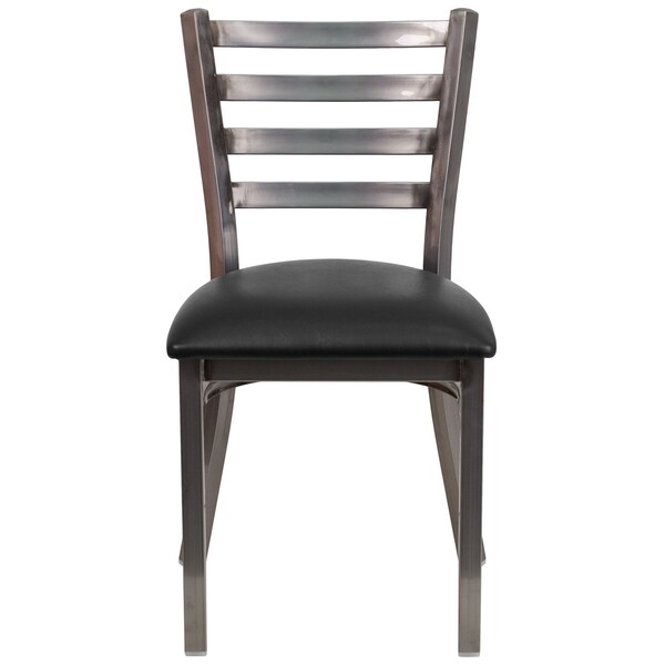 Flash Furniture Hercules Restaurant Chair, Black Back, 16-1/2 in W 17" L 32-1/4" H - XU-DG694BLAD-CLR-BLKV-GG
