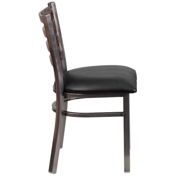 Flash Furniture Hercules Restaurant Chair, Black Back, 16-1/2 in W 17" L 32-1/4" H - XU-DG694BLAD-CLR-BLKV-GG