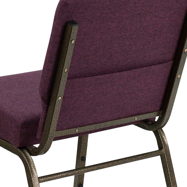 Flash Furniture Hercules Church Chair, 21-1/4 in W 25" L 33" H, Fabric Seat - FD-CH0221-4-GV-005-GG