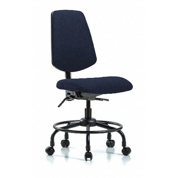 Blue Ridge Ergonomics Desk Chair Fab Desk Chair, Med, Bk, RT, Casters, Navy, No Arms, 21" to 26" Height, Fabric, Dark Blue - BR-FDHCH-MB-RT-T0-A0-RC-F45