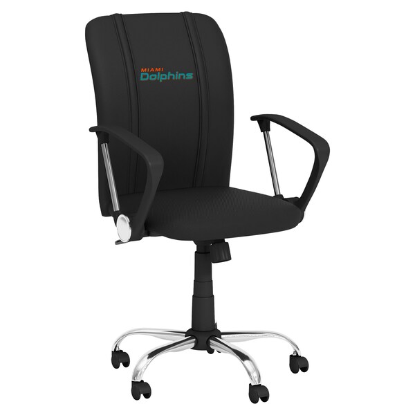 Dreamseat Curve Task Chair with Miami Dolphins Secondary Logo - XZOCCURVE-PSNFL20091
