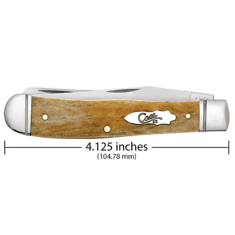 W.R. Case and Sons Cutlery Co. Smooth Antique Bone Trapper with Bomb Shield and Fluted Bolsters - FI58182