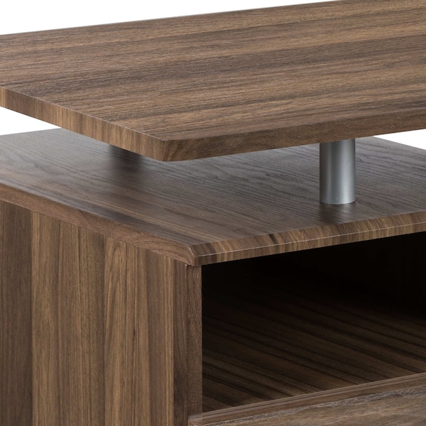 Flash Furniture Walnut 3 Drawer Pedestal Desk - NAN-WK-008-RU-GG
