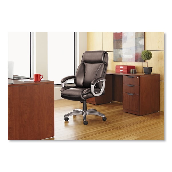Alera Veon Executive Leather Chair, Black - ALEVN4119