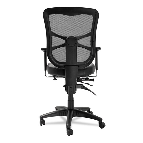 Alera Task Chair Desk Chair, Padded Arms, 18-1/8" to 21-3/4" Height, Leather, Black - ALEEL4215