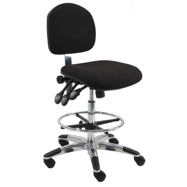 Benchpro Fabric Task Chair, 21" to 31", No Arms, Black - LAT-FB-TLC-WW-BLACK