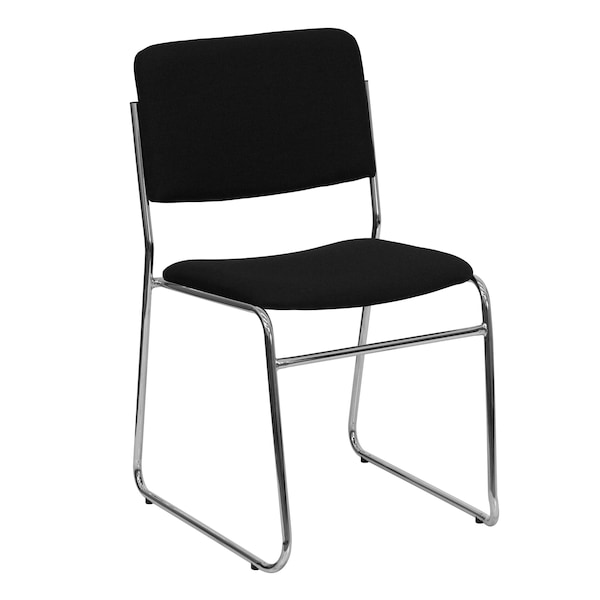 Flash Furniture Fabric Stack Chair, Black - XU-8700-CHR-B-30-GG
