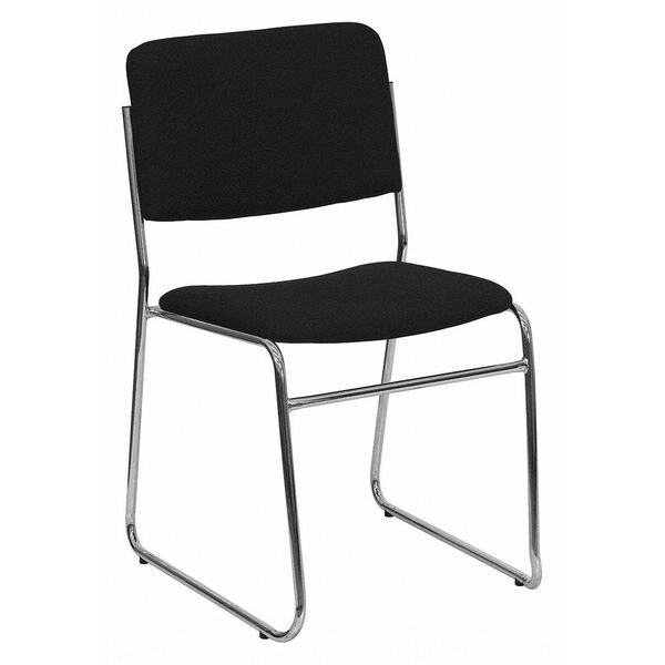 Flash Furniture Fabric Stack Chair, Black - XU-8700-CHR-B-30-GG