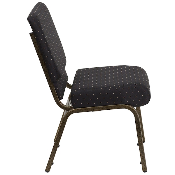 Flash Furniture Hercules Church Chair, Black Back, 21-1/4 in W 25" L 33" H, Fabric Seat - FD-CH0221-4-GV-S0806-GG